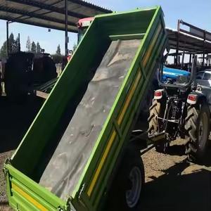 Remorque de ferme de transport agricole Remorque de tracteur à benne basculante hydraulique à 2 roues 83 X14 Remorque à benne basculante à vendre - Product Image 1