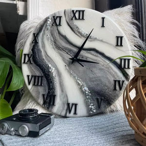 นาฬิกาติดผนังทำจากเรซินอีพ็อกซี่งานฝีมือเรซินห้องนั่งเล่นเฟอร์นิเจอร์บ้านนาฬิกาติดผนังปรับแต่งเองได้ดีที่สุด - Product Image 1