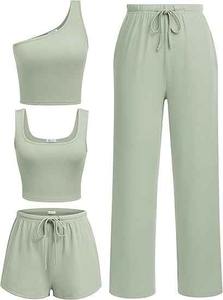 Yoga Legging y Yoga Crop Top Yoga 2 piezas Set Logotipo personalizado Mujeres Activewear Ropa deportiva Levantamiento de glúteos Cintura alta - Product Image 5