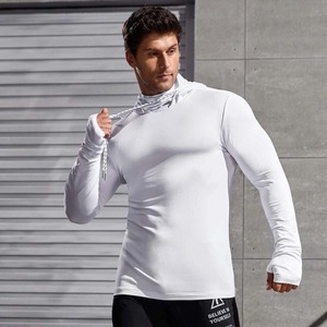 Vente en gros Sweat à capuche à manches longues de couleur unie pour hommes - Product Image 5