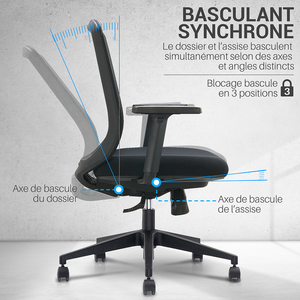 Chaise de bureau ergonomique moderne professionnelle pour la maison, le bureau, l'hôpital, l'école - Product Image 2