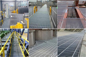 Grille en acier au carbone soudée galvanisée à chaud 25x3mm, matériaux de construction robustes pour plateformes et passerelles - Product Image 4