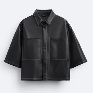 เสื้อเชิ้ตหนังแท้ดีไซน์ใหม่และโลโก้ปี 2025 สำหรับผู้ชาย สไตล์คลาสสิก ชุดทำงานฤดูหนาว แขนยาว คุณภาพสูง ราคาขายส่ง - Product Image 1