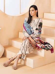 Vêtements de soirée style pakistanais Salwar Kameez pour femmes Design traditionnel Pelouse Shalwar Kameez - Product Image 6