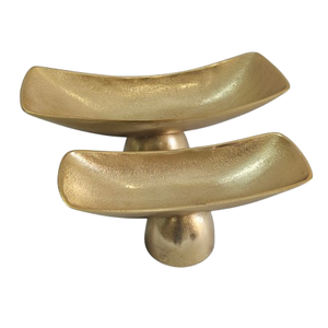 Atractivo cuenco con aspecto de latón antiguo, perfecto para bodas, funciones familiares, festivales culturales, elegante Frutero de Metal elegante - Product Image 1