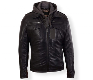 MS veste en cuir pur homme - Product Image 1