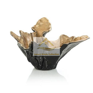 Bol Fournitures de service pour couleur or et gris Noix de coco et bol chantant Vaisselle Design classique Accessoires de table - Product Image 5