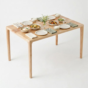 Scandinavian Design <b>Extendable</b> Solid Ash <b>Wood</b> <b>Dining</b> <b>Table</b> Set-BA68187 - Product Image 1
