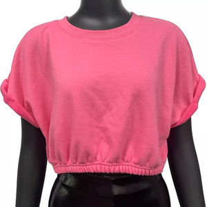 เสื้อยืดออกกำลังกายแขนสั้นทรงครอป รุ่นใหม่ล่าสุด ดีไซน์ลายริบคู่ ขอบยางยืด น่ารัก ใส่ได้ทั้งชายหญิง เหมาะสำหรับฤดูร้อน ปี 2026 - Product Image 1