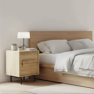 Chevet élégant et durable en bois avec 2 tiroirs, armoire de chevet pour chambre à coucher - Product Image 5