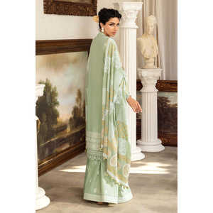 Traje de 3 Piezas para Mujer con Bordado de Zari y Lentejuelas, con Dupatta Estampada en Oro y Laca DN-52038 - Product Image 1