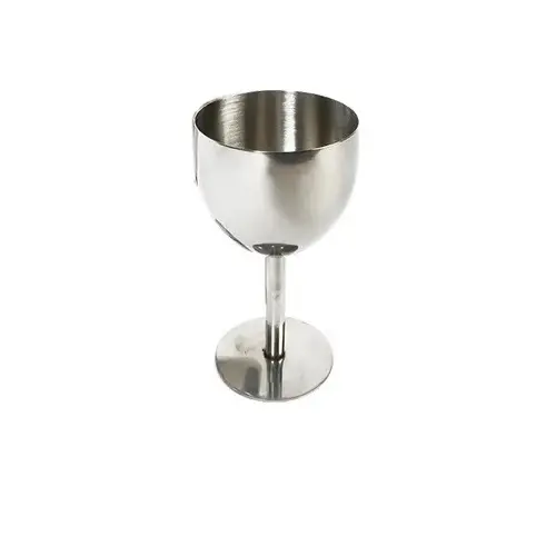 Şarap bardağı es toptan popüler Metal şarap cam kadeh özel paslanmaz çelik gümüş gri toplu miktar beyaz özelleştirilmiş avrupa