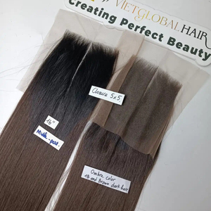 Transparent <b>Lace</b> Closure Bonestraight High Quality Ombre Color Virgin Hair for <b>Black</b> Women Unprocessed Vietnamese Hair - Product Image 1