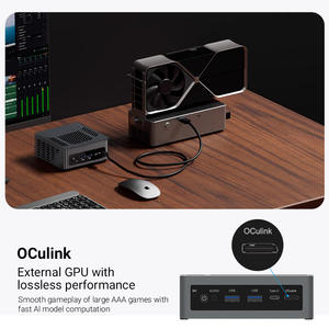 Mini oyun PC harici grafik kartı çift PCIe için Oculink portu 4.0 NVMe SSD yuvaları çift kanal <span class=keywords><strong>DDR5</strong></span> tip-c USB4.0 Mini PC - Product Image 2