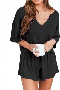 Ensemble court coupe-vent confortable pour femmes avec taille personnalisable, ensembles deux pièces élégants, ensembles de shorts d'été - Product Image 2