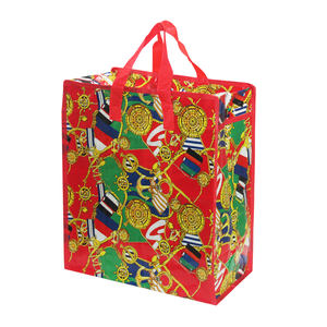 Recyclable Large Laminated PP Woven Shopping <b>Bag</b> with Zipper Closure Heavy Duty <b>Waterproof</b> Travel Storage <b>Bag</b> OEM Wholesale - Product Image 5