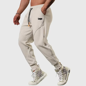 Chándal de algodón con estampado de logotipo personalizado para hombre, pantalones para correr por sublimación, ropa deportiva para hombre, pantalones de chándal ajustados cónicos suaves - Product Image 1