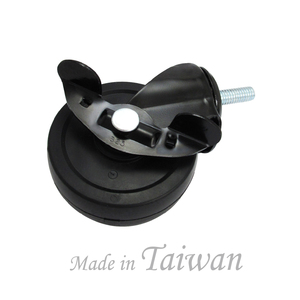 3 inch bánh xe thầu dầu với khóa TPR cao su Caster 3/8 "Threaded STEM cho tủ đồ nội thất xe đẩy nhỏ - Product Image 4