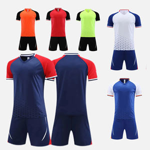 <b>Men</b> Training Suit Custom Design Heat-Transfer Printed 100% Polyester Anti-Bacterial Quick Dry V-neck Football <b>Shirt</b> Soccer - Product Image 6