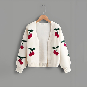 เสื้อสเวตเตอร์คอวี แขนยาว สีพื้น ผ้าฝ้าย สำหรับผู้หญิง รุ่นใหม่ ปี 2025 รับผลิตตามสั่ง พร้อมสกรีนโลโก้ ขายส่ง - Product Image 2