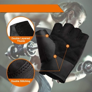 High Quality Men Weightlifting <b>Gloves</b> Heavy Duty Workout PU Leather Non-Slip Breathable Lightweight Half Finger/Fingerless Gym - Product Image 6