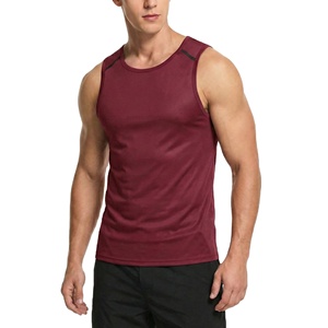 Slim Fit Custom Own Logo Brand All Season Men's Tank Top Gym Workout Sports Spandex <b>Polyester</b> Soft Stretchy Fitness Tank Tops - Product Image 1