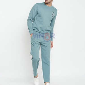 Survêtement surdimensionné en polaire 2 pièces personnalisé pour hommes, jogging à capuche, décontracté, écologique, solide, respirant, grande taille, hiver - Product Image 1