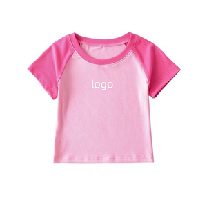 Customization High Quality Baby Tee Women T-shirts Ranglan Sleeve Women's Blank Street Wear Slim Fit T Shirt <b>Crop</b> <b>Top</b> - Product Image 4