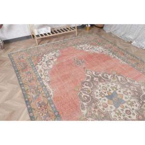 Turkish Vintage <b>Runner</b> Rug 0.6x11.7 ft, <b>Red</b> Wool Rug - Product Image 4