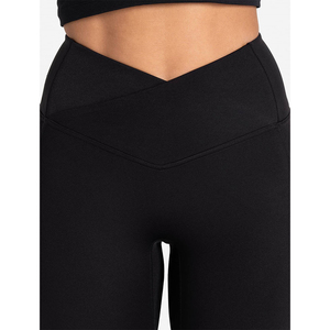 Lo último en mallas acampanadas esculpidas negras personalizadas, mallas elásticas suaves para esculpir cintura alta, ropa nueva y activa, mallas de gimnasio a la moda para mujer - Product Image 3