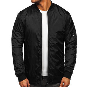 Chaqueta Bomber de satén de alta calidad para hombre, manga larga, cuello con capucha, logotipo impreso personalizado, nuevo estilo, tela en blanco de invierno, servicios OEM - Product Image 4