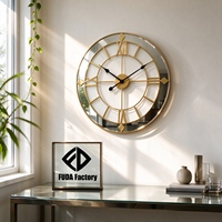 Horloge murale moderne de luxe de 60 cm, grande taille, pour la décoration de la maison, en métal, personnalisable, livraison directe, DDP, RoHS, WEEE