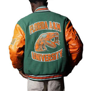 Veste universitaire personnalisée de haute qualité, style Bomber College avec logo brodé, numéro de nom, OEM, ODM, disponible - Product Image 2
