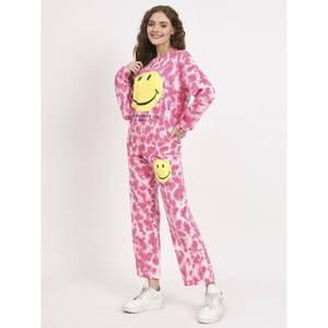 Rose printemps 2025 coton femmes décontracté Coord ensemble solide Tiedye sweat Joggers pantalon 2 pièces coton éponge 350 GSM - Product Image 2