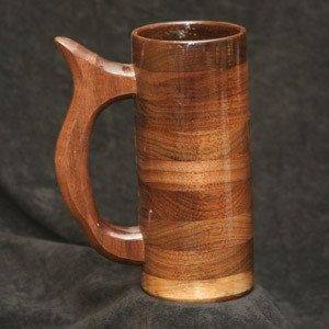 Premium Carved Wooden & Metal Beer Stein Handcrafted <b>Vintage</b> Style Drinkware Custom Logo Option Home <b>Bar</b> Wedding Favors Gifts - Product Image 3