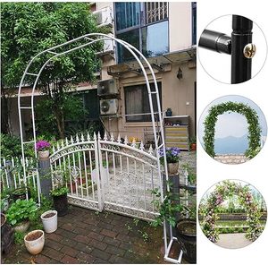 Enrejado de arco de jardín para plantas trepadoras Arcos de boda al aire libre para ceremonia Arcos de jardín de metal negro para decoración de fiestas - Product Image 5