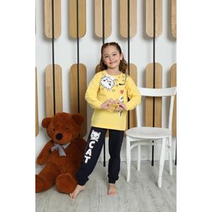 Pigiama stampato ragazza bambino gatto 3-11 anni 6053-54