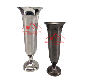 Jarrón de Metal con Diseño Moderno para Decoración de Bodas y Eventos, en Acabado Plateado y Dorado, para Decoración del Hogar - Product Image 6