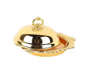 ชามเสิร์ฟสำหรับงานแต่งงานและงานอีเวนต์ชามโลหะตกแต่งทันสมัยหรูหรา - Product Image 3