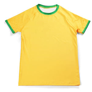 เสื้อรัดกล้ามเด็กสำหรับ BJJ MMA คุณภาพสูง ระบายอากาศได้ดี เป็นมิตรกับสิ่งแวดล้อม สีเหลือง คอกลม แขนครึ่งตัว ทรงเข้ารูป สวมใส่สบาย เหมาะสำหรับออกกำลังกาย - Product Image 1