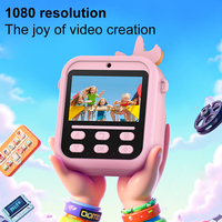 Cámara Digital Instantánea para Niños, Pantalla IPS de 2.4 Pulgadas, Lente Dual, Cámara para Selfies, Impresora Térmica sin Tinta para Niños