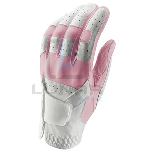 Excelente Super Suave Bien Transpirable Color Azul Cabretta Piel de Oveja Golf Grip Comfort & Pressure Free Leather Palm Guantes de Golf - Product Image 3