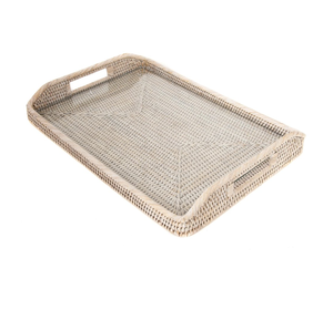 Bandeja rectangular de ratán personalizada para almacenamiento de pan de frutas Bandeja de ratán de diseñador de moda - Product Image 3