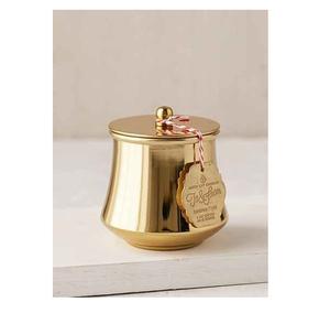 Pear Shaped Copper Finish Stainless Steel With <b>Leaf</b> Design Lid Candle Jar Home Decor Used Fruit Shape - Product Image 4