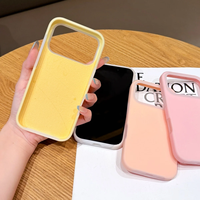 Funda de Teléfono TPU de Lujo en Colores Pastel para 17/16/15/14/13/12/11 Pro Max, Acabado Mate Antichoque, Tacto Suave, Diseño de Paisaje Urbano