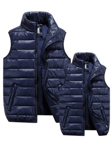 High Quality <b>Men</b> Bubble Quilted Puffer <b>Vest</b> Custom Padding Sleeveless Waistcoat Warm Winter Outerwear - Product Image 4