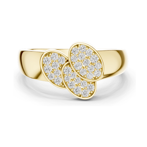 Bague élégante à trois pierres en diamant de laboratoire pour femmes, 0,341 CT VVS-VS EF Diamants de laboratoire, or 18 carats, 14 carats, 10 carats et argent 925 - Product Image 3