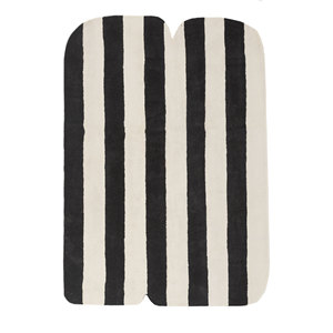 Tappeto in Lana Tufted a Mano Adrift Ivory, Design Minimalista con Motivo a Righe - TOP-357 - Product Image 1