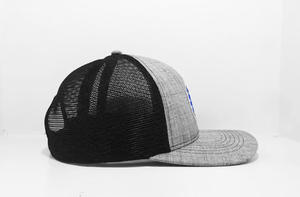 Design personnalisé Logo brodé Chapeaux de sport gris chiné pré-incurvés 6 panneaux Chapeaux de camionneur Maille Nouvelle arrivée Fashion Vietnam - Product Image 4