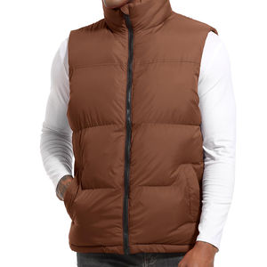Chaleco Acolchado con Cremallera para Hombre, Estilo Casual, Transpirable, Ligero, de Lona, con Logotipo Personalizado, Ropa de Abrigo de Invierno, Anti-UV, con Relleno Térmico - Product Image 1